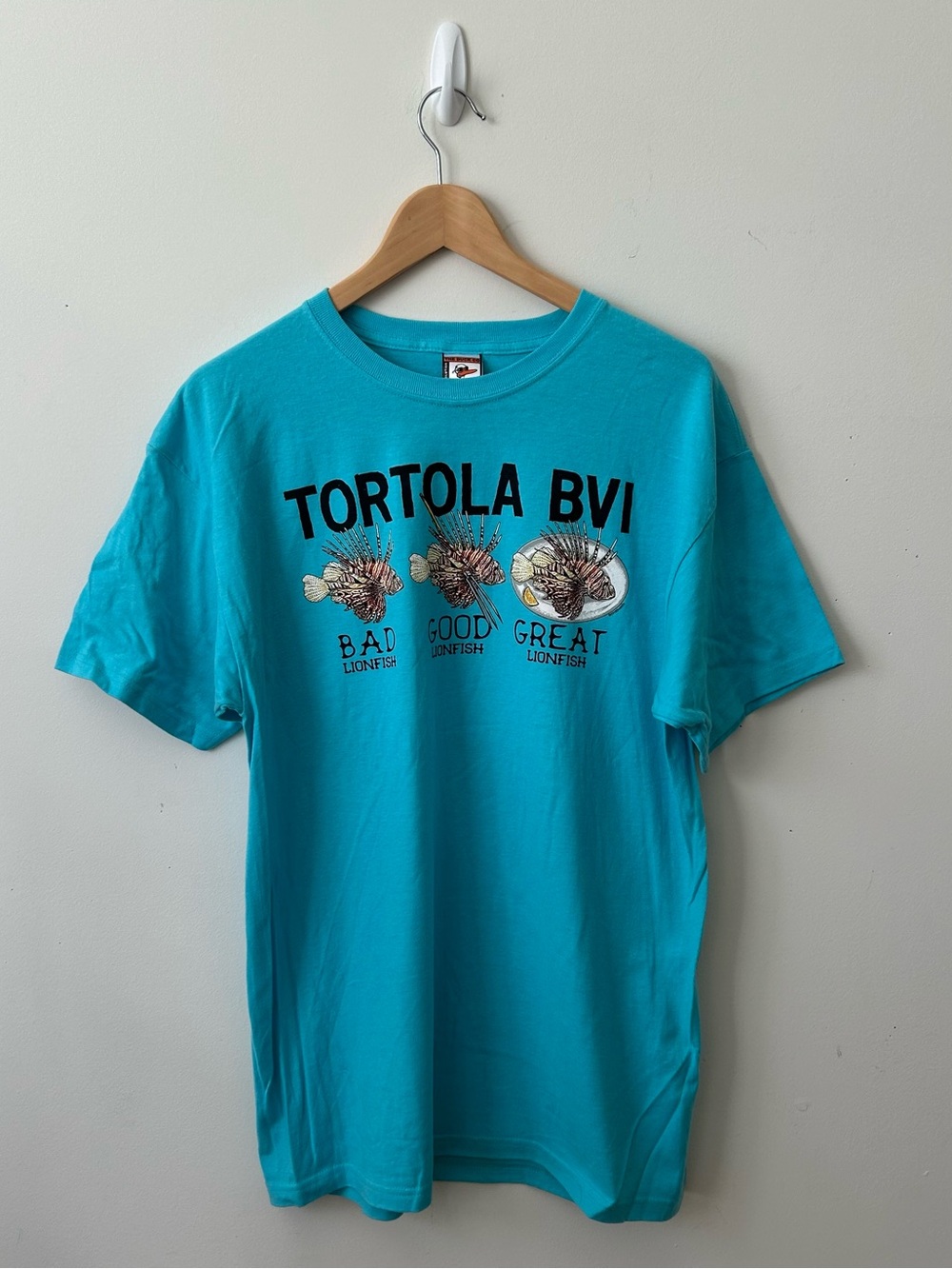 The Duck Company T Shirt Large Blue Short Sleeves Great Lionfish